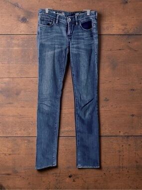 Madewell Blue Classic Rail Straight Long Jeans